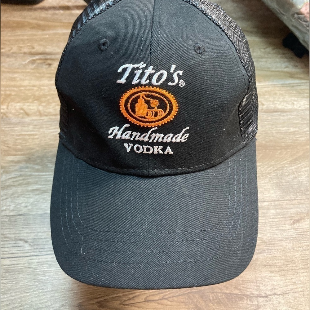 Titos Handmade Vodka Austin Texas Mesh Trucker Snapback Hat Cap Men Women Black